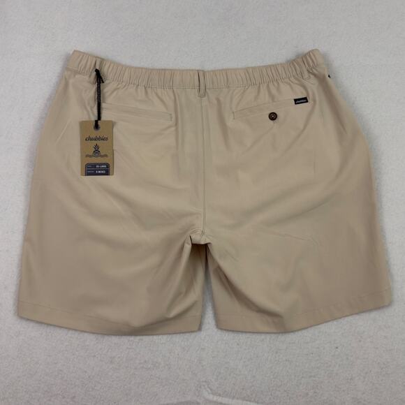 Chubbies Everywear Shorts Men’s XXL Khaki Khakinators 8” Inseam Stretch Golf NWT - Picture 4 of 13